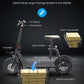 Gyroor Adults Electric Scooter with Large Middle Basket, 550W Motor 18.6 MPH 20 Mile Distance, Foldable E-Scooter with seat for Pets &amp; Cargo