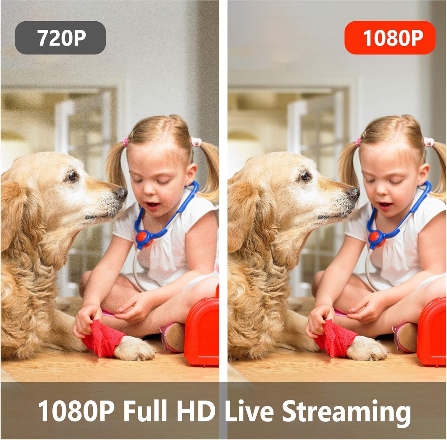 LaView Security Cameras 4pcs, Home Security Camera Indoor 1080P, Wi-Fi Cameras Wired for Pet, Motion Detection, Two-Way Audio, Night Vision, Phone App, Works with Alexa, iOS &amp; Android &amp; Web Access
