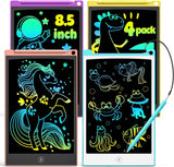 TECJOE 4 Pack LCD Writing Tablet, 8.5 Inch Colorful Doodle Board Drawing Tablet for Kids, Kids Travel Games Activity Learning Toys Birthday Gifts for 3 4 5 6 Year Old Boys Girls Toddlers Preschooler