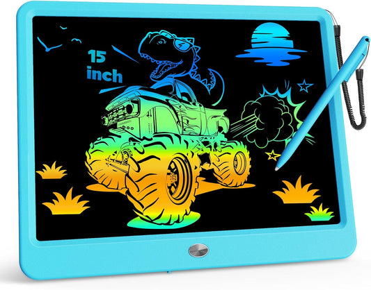 KOKODI 12 Inch LCD Writing Tablet with Anti-Lost Stylus, Erasable Doodle Board Colorful Toddler Drawing Pad, Car Travel School Games Toys for 3 4 5 6 7 8 Kids, Birthday Gift for Girls Boys Adults Pink