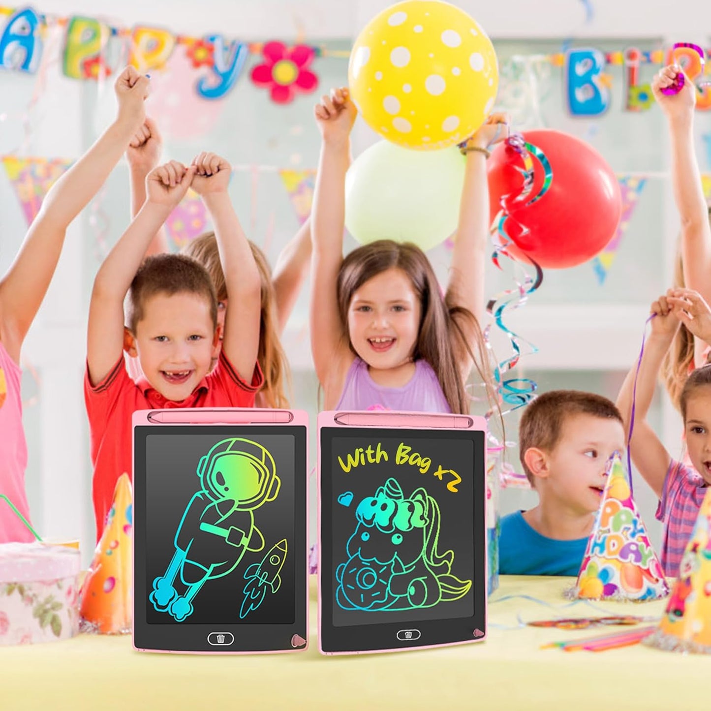 3 Pack LCD Writing Tablet, Colorful Toddler Drawing Tablet Doodle Board for Kids, Erasable Reusable Electronic Drawing Pad, LEYAOYAO Educational and Learning Toy for 3-6 Years Old Boy and Girl