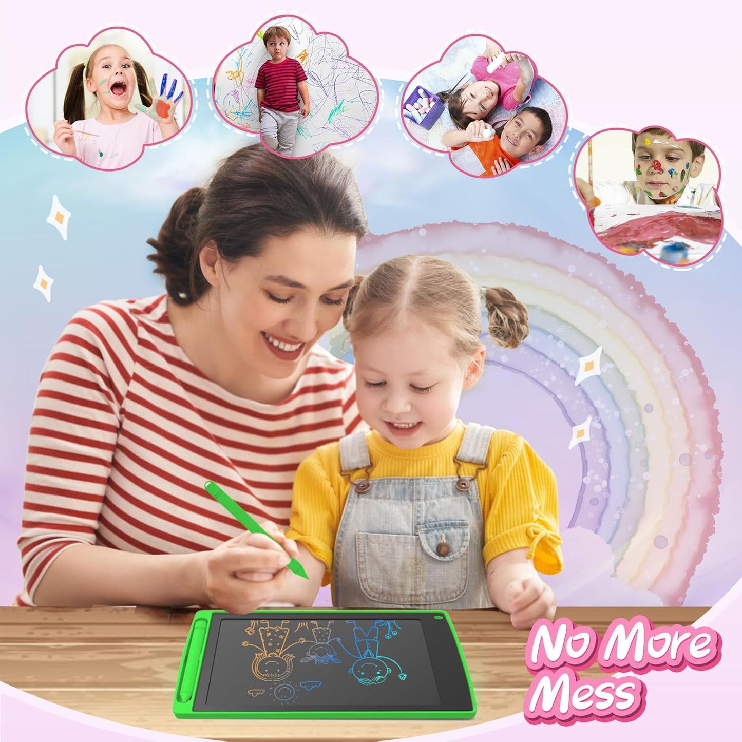 3 Pack LCD Writing Tablet, Colorful Toddler Drawing Tablet Doodle Board for Kids, Erasable Reusable Electronic Drawing Pad, LEYAOYAO Educational and Learning Toy for 3-6 Years Old Boy and Girl
