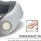 napfun Neck Pillow for Traveling, Upgraded Travel Neck Pillow for Airplane 100% Pure Memory Foam Travel Pillow for Flight Headrest Sleep, Portable Plane Accessories, Striped Black