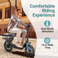 NAVIC Electric Scooter Adults,Electric Scooter with Seat,Max 27/49 Miles Ranges,Top Speed 22 mph,750W Peak Motor,Adult Electric Scooter for Pets,Cargo with Back Basket,Scooter Lock