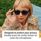 Amazon Echo Frames (3rd Gen) | Smart glasses with Alexa | Square frames in Classic Black with polarized sunglass lenses