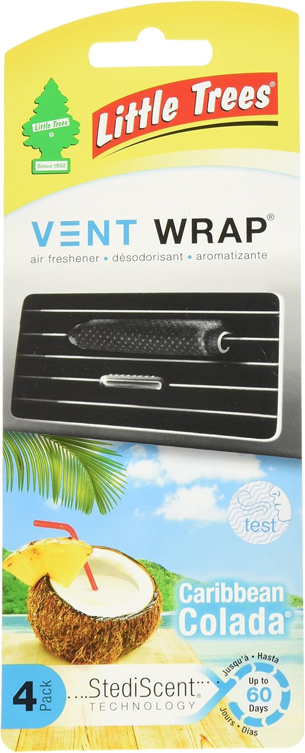 Little Trees Vent Wrap Air Freshener 4-Packs Car Air Freshner (Black Ice)