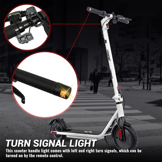 Phantomgogo Electric Scooter for Adults Scooter Foldable E-Scooter with Powerful Motor 15.5 Mph, Intelligent Light, Eco-Friendly, Perfect for Adult Commuters
