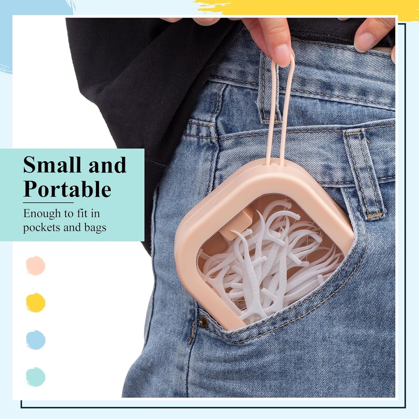 Kathfly 4 Pcs White Hair Tie Organizer Portable Hair Accessory Storage Containers Stackable Hair Tie Bobby Pin Holder Home Cotton Swab Dispenser Hair Accessories Jewelry Organizer Box
