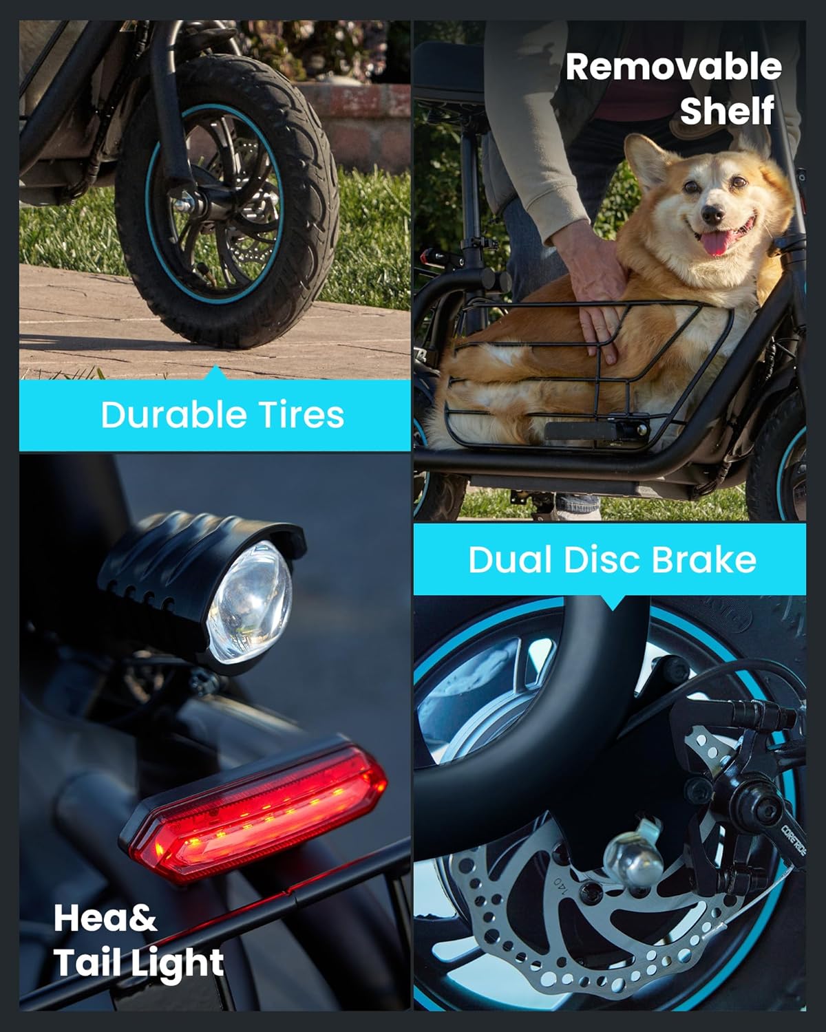 Gyroor Adults Electric Scooter with Large Middle Basket, 550W Motor 18.6 MPH 20 Mile Distance, Foldable E-Scooter with seat for Pets &amp; Cargo