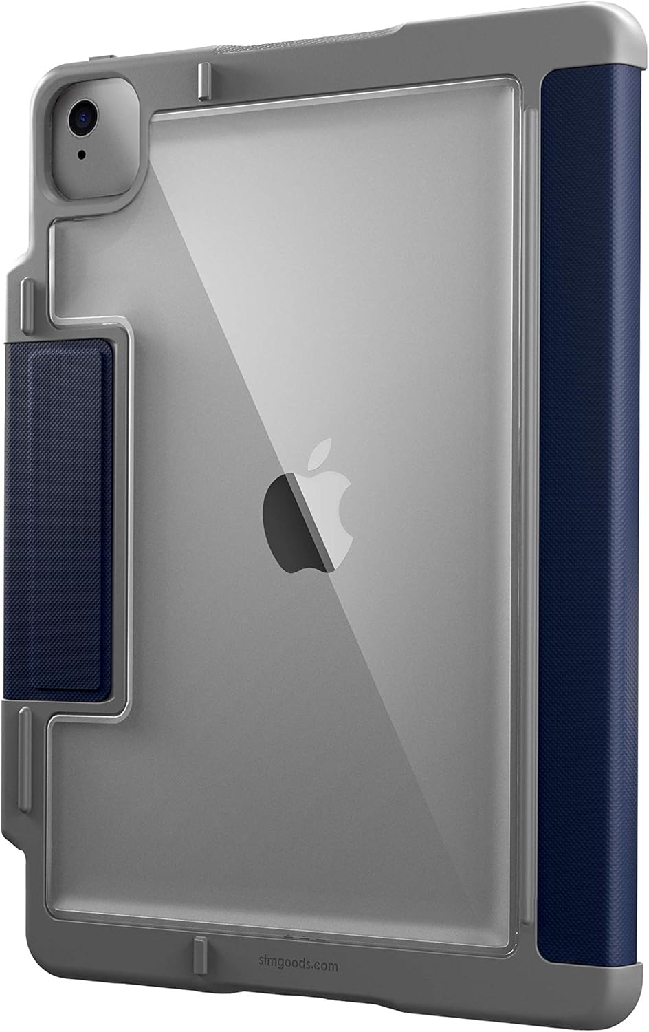 STM Dux Plus for iPad Air 11&#34; (5th/4th Gen &amp; M2 6th Gen 2024) - Ultra-Protective, Lightweight Rubberized Case with Clear Back, Apple Pencil Holder, and Battery-Saving On/Off Cover - Red