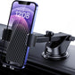 Qifutan Car Phone Holder Mount Phone Mount for Car Windshield Dashboard Air Vent Universal Hands Free Automobile Cell Phone Holder Fit for iPhone Smartphone Carbon Fiber