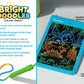 Discovery™ Bright Doodles LCD Art Tablet - Mess-Free Colorful Drawing on Widescreen Display, Includes Tethered Stylus