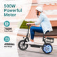 NAVIC Electric Scooter Adults,Electric Scooter with Seat,Max 27/49 Miles Ranges,Top Speed 22 mph,750W Peak Motor,Adult Electric Scooter for Pets,Cargo with Back Basket,Scooter Lock