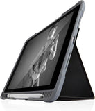 STM Dux Plus Duo for iPad (9th/8th/7th Gen) 10.2&#34; Case: Maximum Drop Protection, Clear Back, Apple Pencil/Logitech Crayon storage with Magnetic Battery Saving On/Off Cover- Black