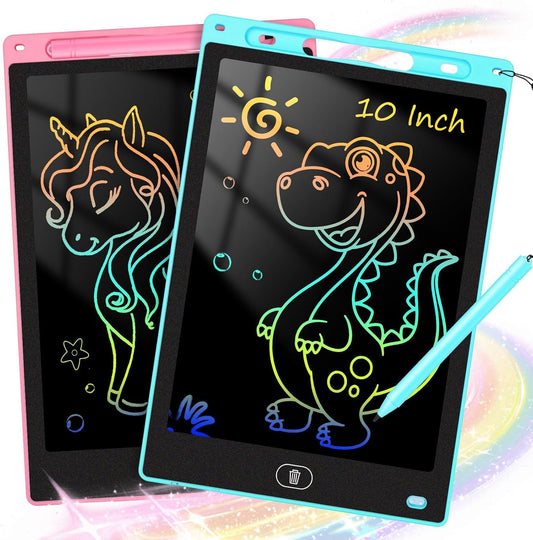 KTEBO 2 Pack 10 Inch LCD Writing Tablet for Kids - Preschool Drawing Tablet Toys &amp; Toddler Travel Essential Toys, Christmas Stocking Stuffers for Kids, Easter Basket Stuffers for Kids