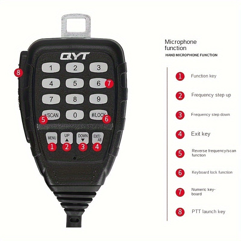 Car Walkie Talkie, 25W Dual Band Car Mobile Radio Dual Band Transceiver, VHF174/UHF 490Mhz Long Range Base Station Walkie Talkie For 12V Car Boat