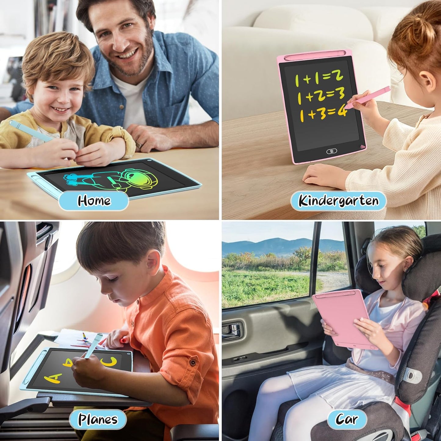 3 Pack LCD Writing Tablet, Colorful Toddler Drawing Tablet Doodle Board for Kids, Erasable Reusable Electronic Drawing Pad, LEYAOYAO Educational and Learning Toy for 3-6 Years Old Boy and Girl