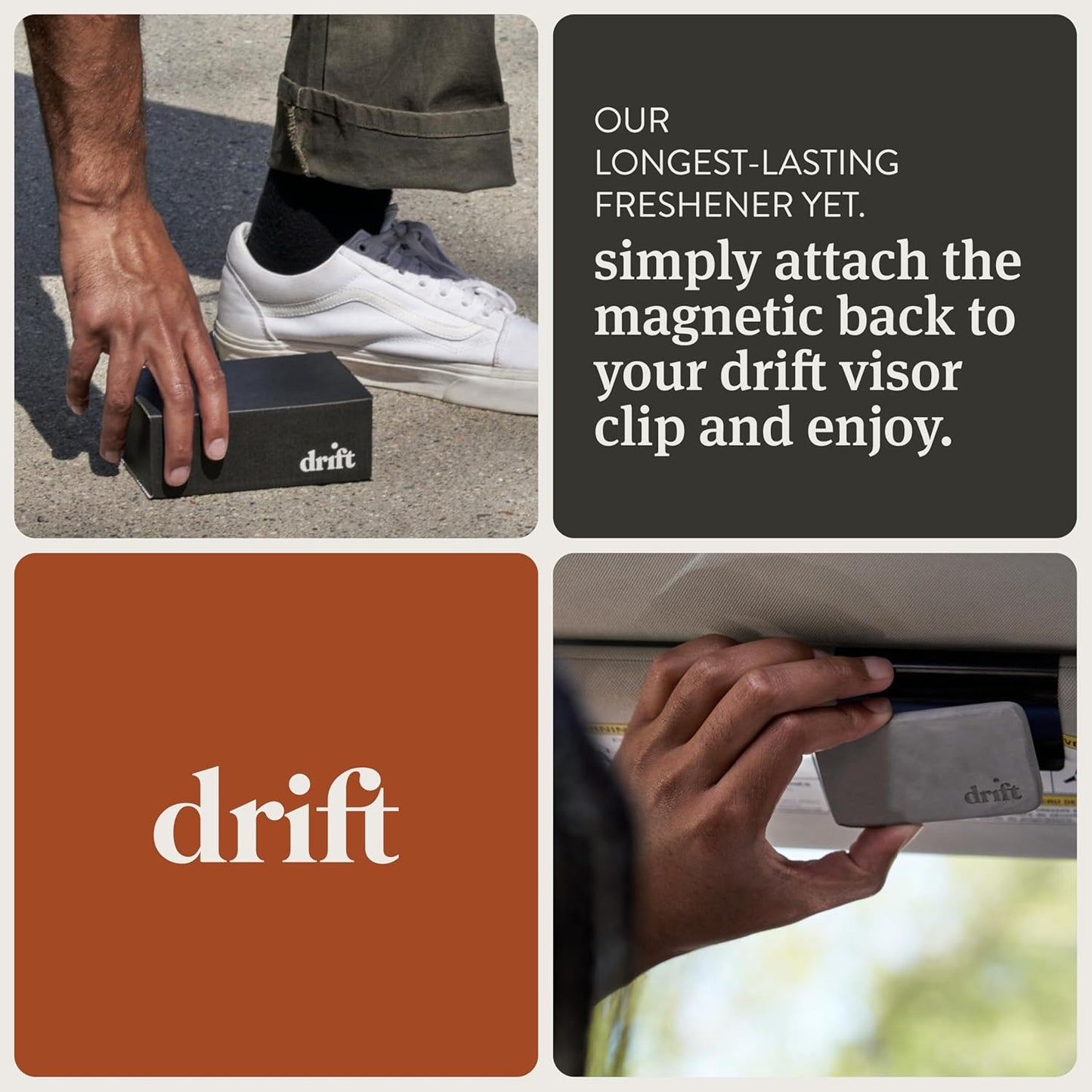Drift Car Air Freshener - Stone Air Freshener - Car Odor Eliminator - Teak Scent Starter Kit