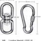 2 1 Heavy Duty 304 Stainless Steel Swivel Ring Double Ended Swivel Eye Hook with SUS304 Snap Hooks for Web Tree Swing, Swing Spinner Hanger, Reliable and Safe (M8)