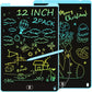 2 Pack 12 Inch LCD Writing Tablet, Electight Colorful Doodle Board, Eye Protection Drawing Board with Lock &amp; Erase FUNC, Birthday Gifts and Toys for 3 4 5 6 7 8 Year Old Boys and Girls - Pink &amp; Blue