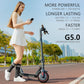 OAKEROO G5.0 Electric Scooter Adults - 21Mile Range &amp; 19MPH Speed E-Scooter, 350W Scooter for Adults up to 264lbs, Folding Scooters with 8.5&#34; Solid Tires, Dual Braking, Mobile APP