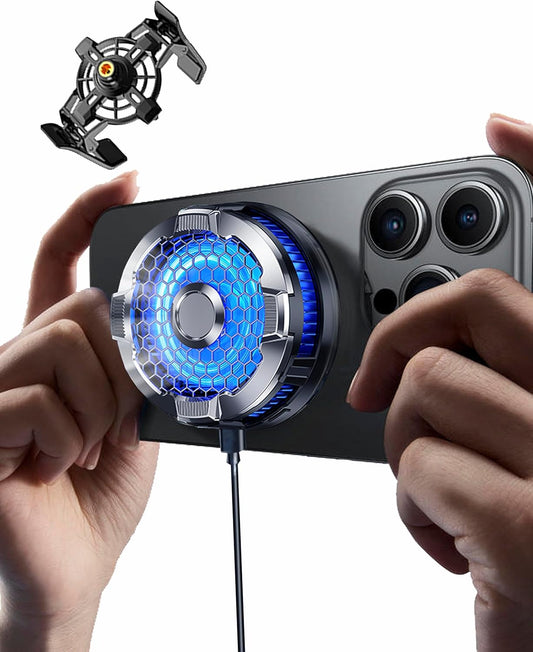 ACEDAYS Magnetic Phone Cooler, Phone Cooling Fan with Semi-Conductor Cooling Chip, Universal Cellphone Radiator for Tiktok Live Streaming, Outdoor Vlog, Mobile Gaming.