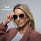 Lucyd Lyte (2024 Version) Smart Glasses for Women Bluetooth Smart Eyewear with UV400 Polarized Lenses, Open Ear Speakers &amp; Microphone Millennia (Standard)