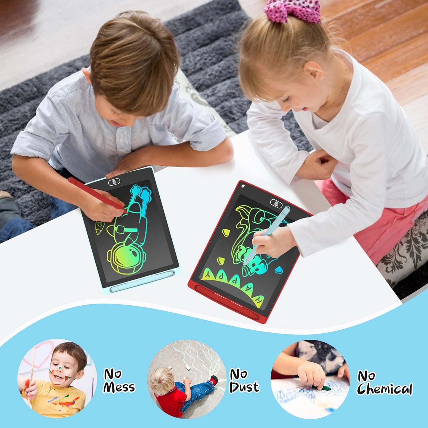 3 Pack LCD Writing Tablet, Colorful Toddler Drawing Tablet Doodle Board for Kids, Erasable Reusable Electronic Drawing Pad, LEYAOYAO Educational and Learning Toy for 3-6 Years Old Boy and Girl