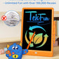 TEKFUN LCD Writing Tablet Doodle Board, 10inch Colorful Drawing Tablet Writing Pad, Kids Travel Essentials, Toddler Toys for 3 4 5 6 7 8 Year Old Girls Boys (Blue)