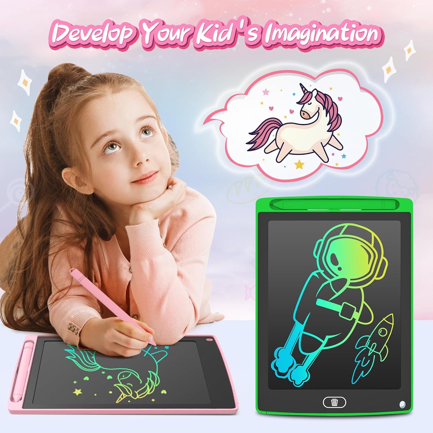 3 Pack LCD Writing Tablet, Colorful Toddler Drawing Tablet Doodle Board for Kids, Erasable Reusable Electronic Drawing Pad, LEYAOYAO Educational and Learning Toy for 3-6 Years Old Boy and Girl
