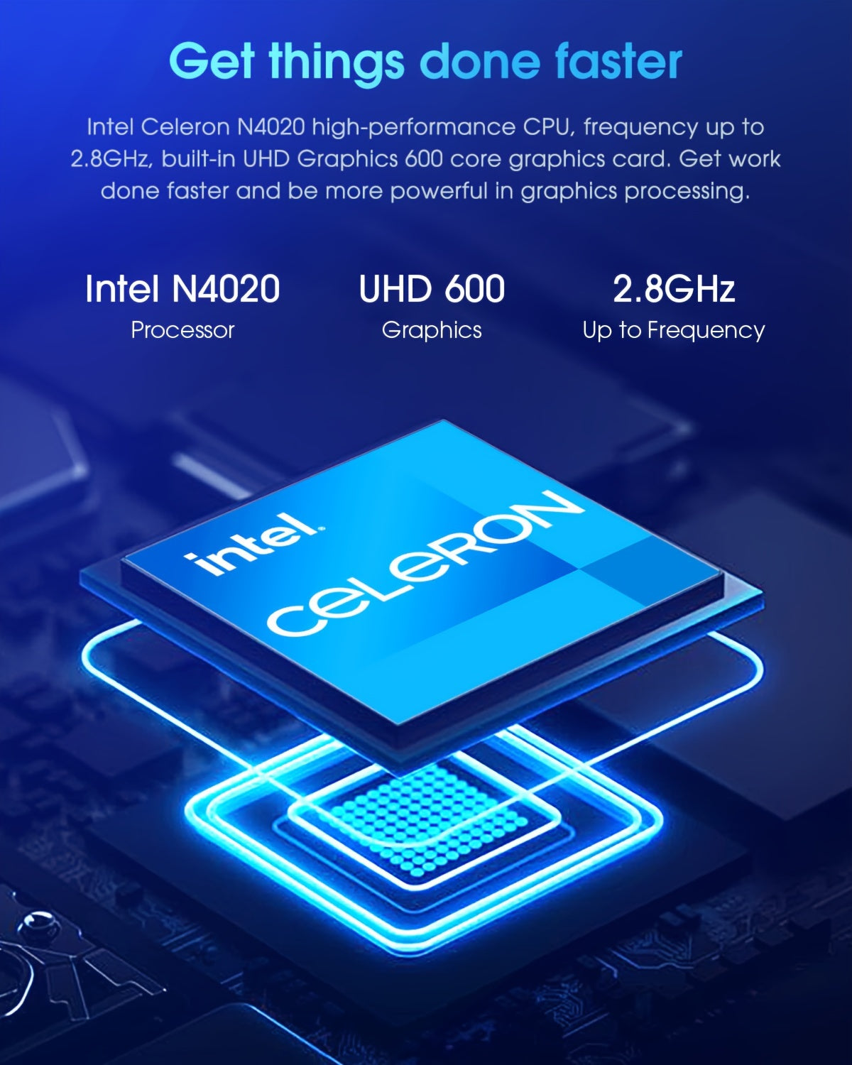 CHUWI HeroBook Pro Windows 11 Laptop, 14.1" 1920*1080 FHD IPS Display, 8GB LPDDR4 256GB SSD 1TB SSD Expand, Intel N4020, Mini HD, 2.4G/5G WiFi, Webcam, USB 3.0, TF Card, NoteBook Computer
