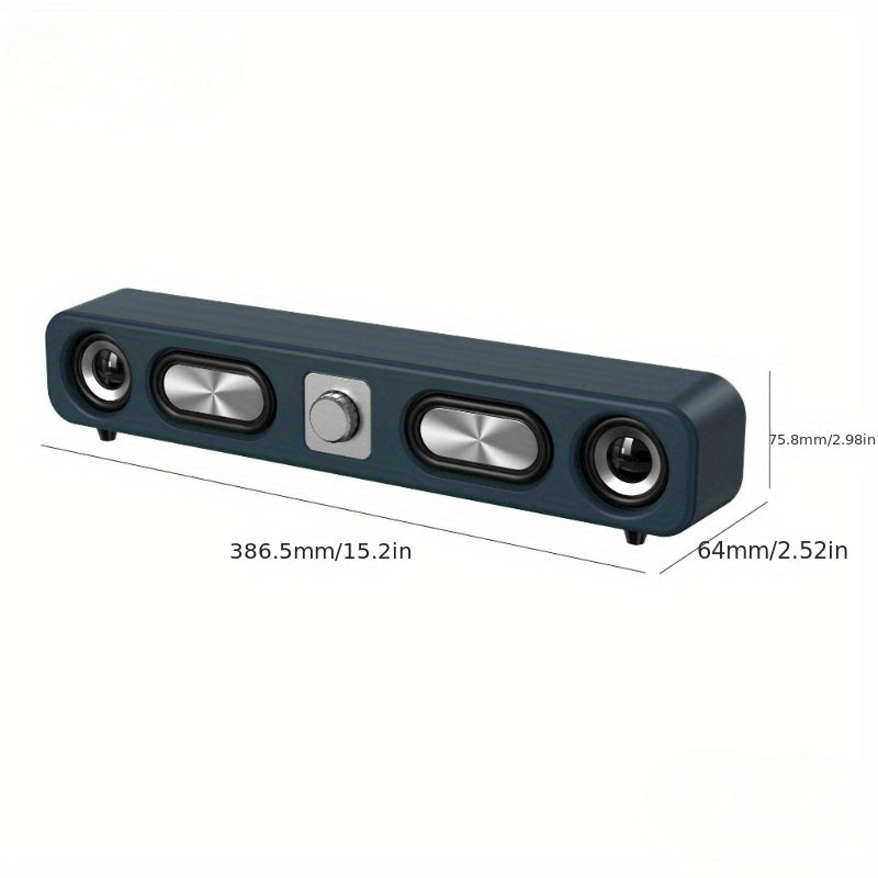 Portable Wireless Speaker with Enhanced Bass - Wireless, Dual Speakers, Rechargeable Battery, Ideal for Parties & Gifts, Wood Grain Design