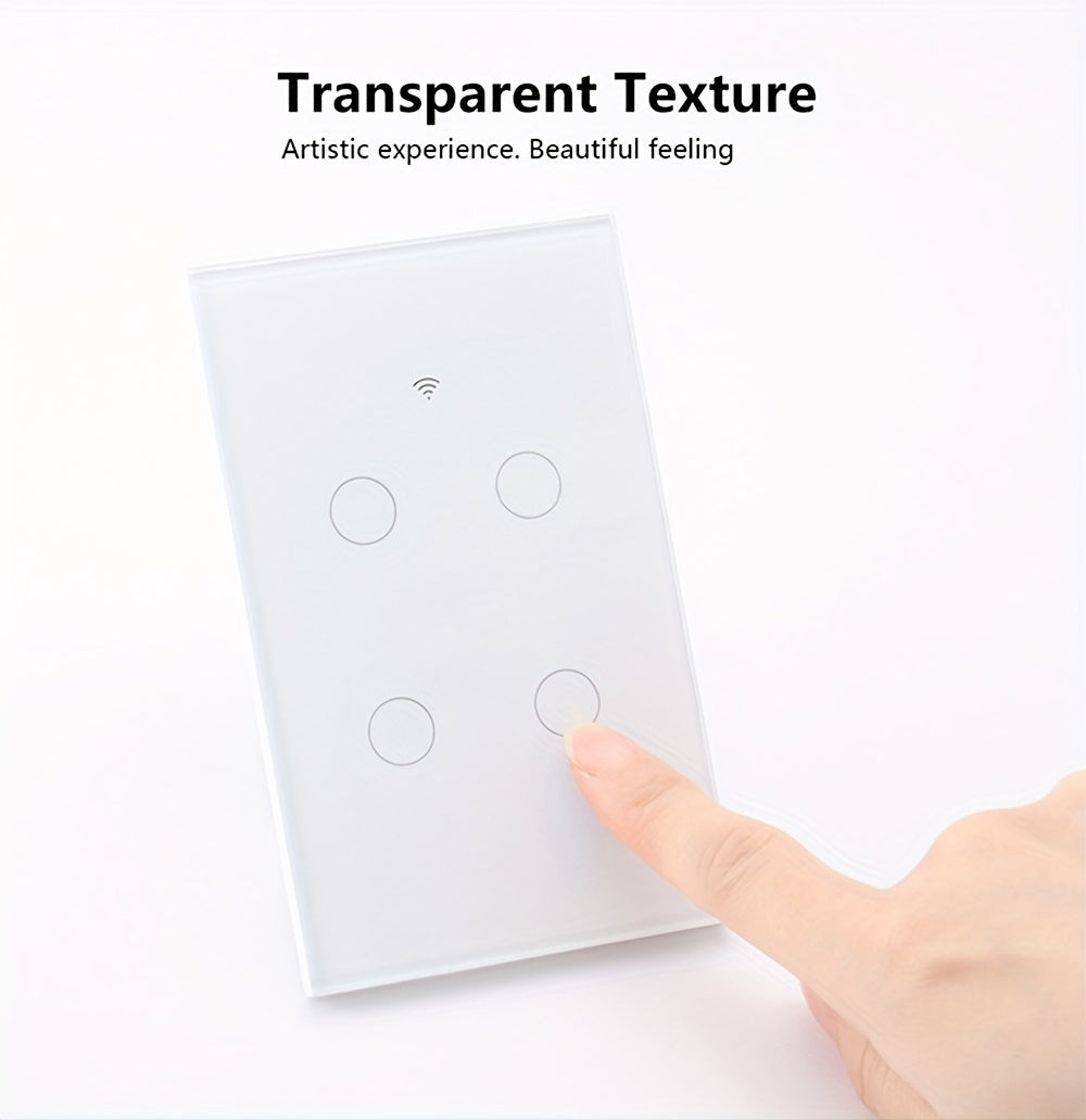 Chevolink WiFi Smart Light for Switch - Touch Control, Voice-Activated with Alexa & Google Home Compatibility, App Remote, Timer Setting, Share Feature - White/Black - For Smart Home Enthusiasts - Ideal for Living Room, Bedroom & Office - Perfect Gift fo