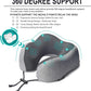 napfun Neck Pillow for Traveling, Upgraded Travel Neck Pillow for Airplane 100% Pure Memory Foam Travel Pillow for Flight Headrest Sleep, Portable Plane Accessories, Striped Black