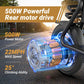 Electric Scooter - 350W Motor, 8.5&#34; Solid Tires, Up to 19 MPH and 20/23 Miles Long-Range Portable Folding Commuting Scooter for Adults with Double Braking System and App