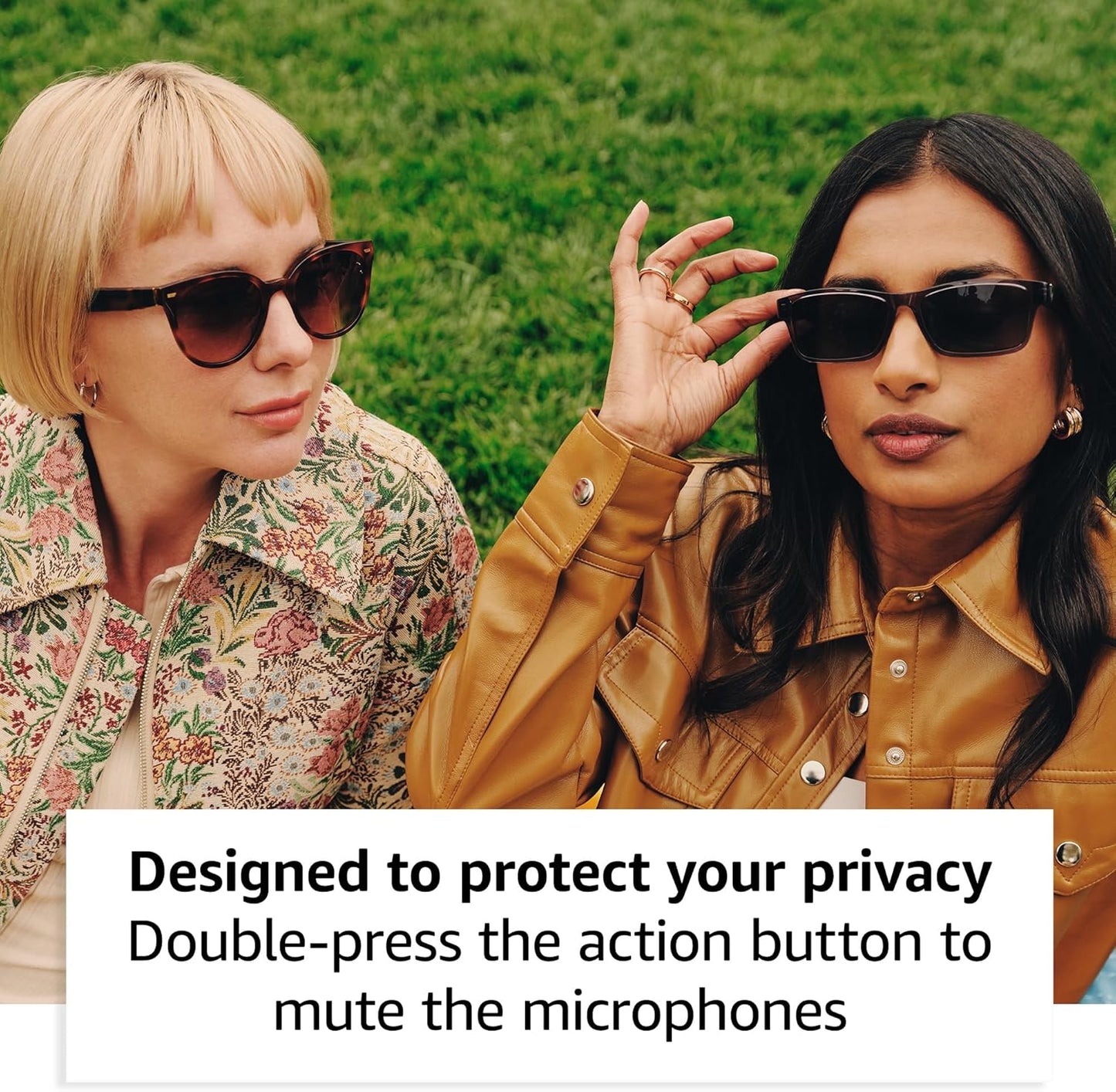 Amazon Echo Frames (3rd Gen) | Smart glasses with Alexa | Square frames in Classic Black with polarized sunglass lenses