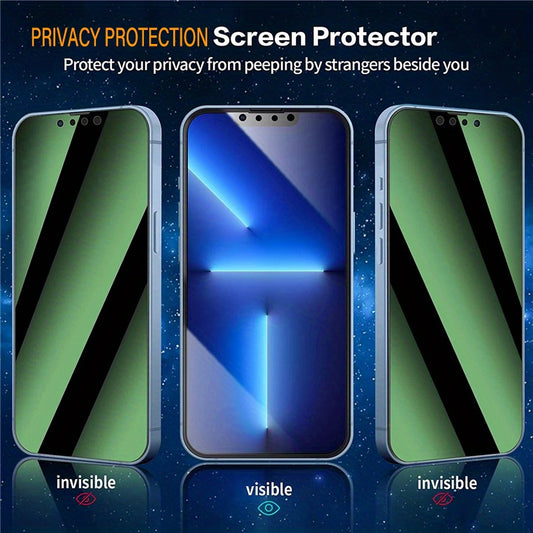 Anti-Peep Private Screen Protector For IPhone 14 13 12 Pro Max X XS MAX XR Eye Protective Green Light Tempered Glass For IPhone 13 Pro 12 14 Plus Glass