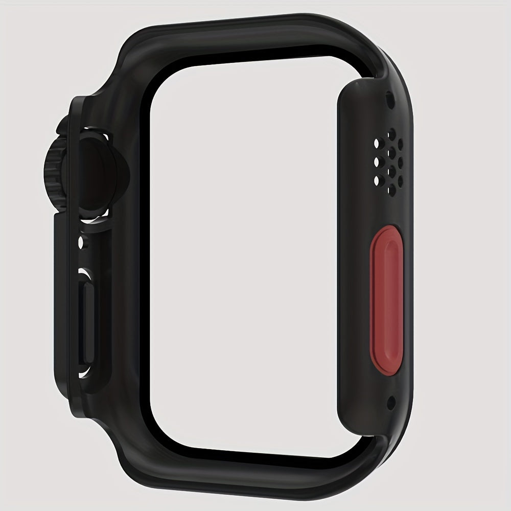 Change to Ultra Protective Case for iWatch 7 8 9 6 5 4 SE - Hard PC Cover with Built-in Tempered Glass Screen Protector - Ultra-Thin & Durable - For Men & Women - Suitable for Everyday Use - Perfect Gift for Tech Lovers