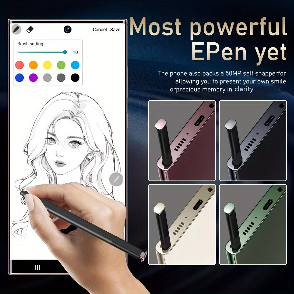 8GB 256GB Android 13 Smartphone - Large 6.8" Display, Long-Lasting 6800mAh Battery, Built-in Stylus Pen, 50MP 13MP Camera, GPS, 30W Fast Charging, OTG Function, And 5G Network, Expandable 512GB Memory, Unlocked Cell Phone for Worldwide Use