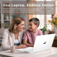 HP 2024 Newest 14" Laptop For Student And Business, HP Stream 14inch Laptop, Ultral Light Laptops, Intel Celeron N4120(Quad-Core), Up To 16GB RAM, Up To 320GB Storage(64GB EMMC 256GB Micro SD), 1-Year Office 365, Windows 11 Home In S Mode, Snowflake Whit