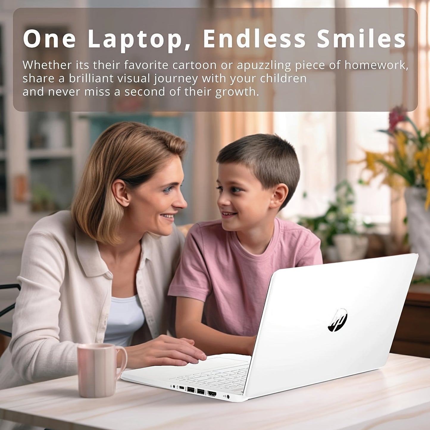 HP 2024 Newest 14" Laptop For Student And Business, HP Stream 14inch Laptop, Ultral Light Laptops, Intel Celeron N4120(Quad-Core), Up To 16GB RAM, Up To 320GB Storage(64GB EMMC 256GB Micro SD), 1-Year Office 365, Windows 11 Home In S Mode, Snowflake Whit