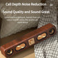 Portable Wireless Speaker with Enhanced Bass - Wireless, Dual Speakers, Rechargeable Battery, Ideal for Parties & Gifts, Wood Grain Design