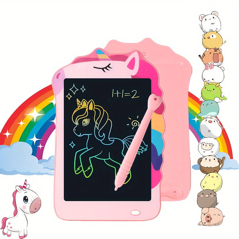 Unicorn-Themed LCD Writing Tablet for Youngsters, 8.5-Inch Educational Doodle Pad with One-Touch Erasing, Durable ABS Material, Perfect Gift for Boys and Girls Ages 3-8 - Ideal for Birthday, Easter, Christmas, Drawing Board, Youngsters Toys