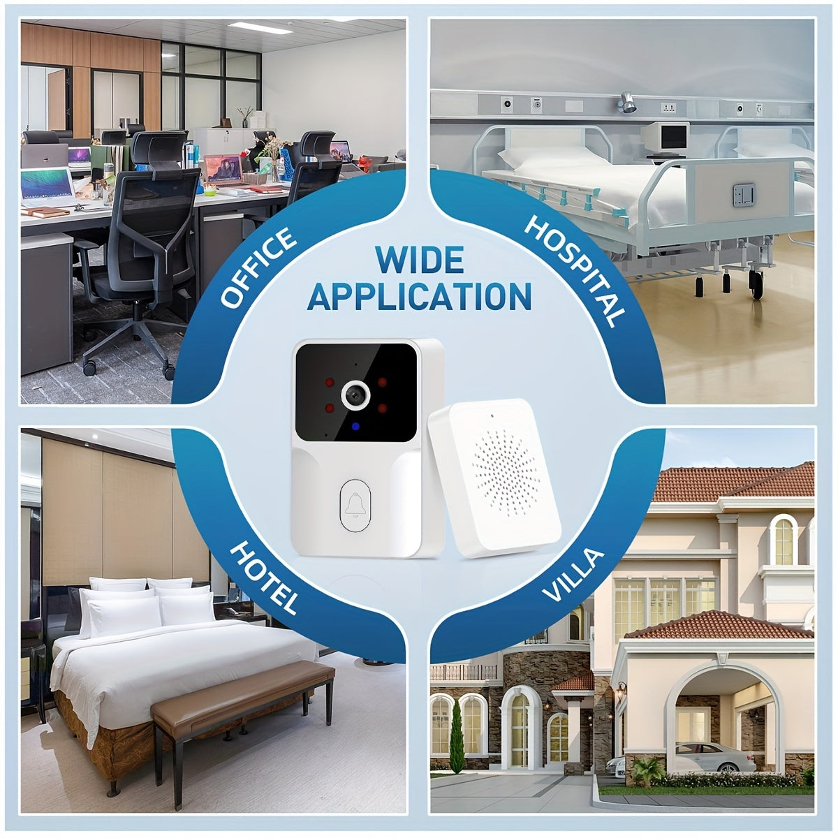 Tuya Wireless Doorbell Camera With HD Video, Night Vision & Voice Change
