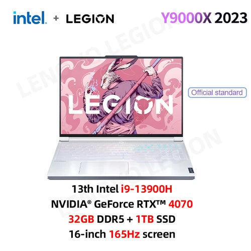 Lenovo Legion Y9000X E-sports Gaming Laptop 13th Intel Core I9-13900H /32G /1T SSD/RTX 4060/4070 16 Inch 165Hz Screen Notebook