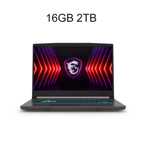 2024 MSI Thin 15 Gaming Notebook 15.6 Inch 2.5K FHD 144Hz IPS Screen Netbook i7-12650H 32GB 2TB SSD RTX4050 Laptop Computer PC