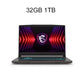 2024 MSI Thin 15 Gaming Notebook 15.6 Inch 2.5K FHD 144Hz IPS Screen Netbook i7-12650H 32GB 2TB SSD RTX4050 Laptop Computer PC