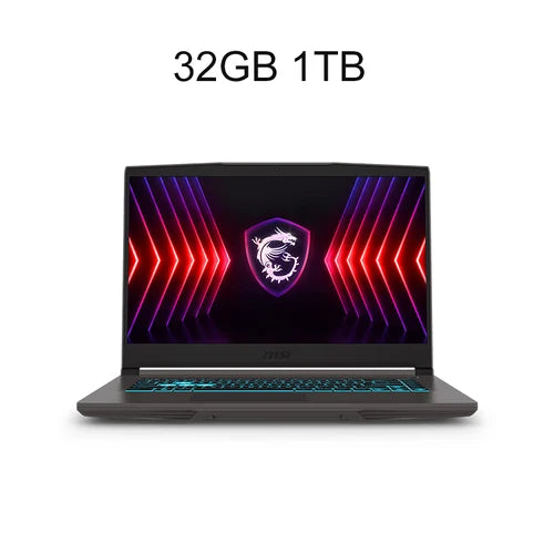 2024 MSI Thin 15 Gaming Notebook 15.6 Inch 2.5K FHD 144Hz IPS Screen Netbook i7-12650H 32GB 2TB SSD RTX4050 Laptop Computer PC