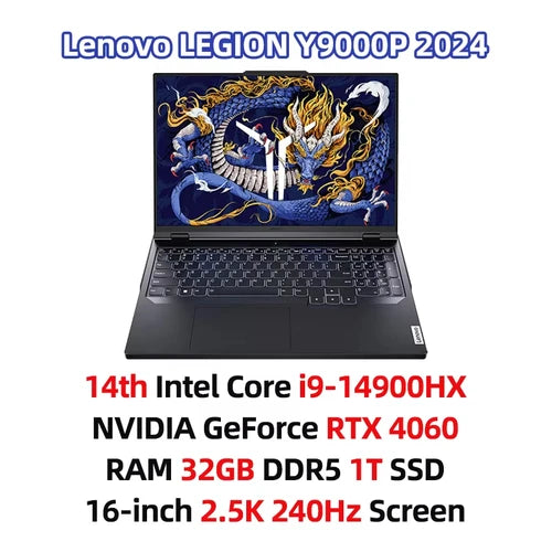 Lenovo Legion Y9000P 2024 E-sports Gaming Laptop Intel Core i9-14900HX RTX 4060/RTX 4090 16 inch 2.5K 240Hz Game Notebook PC