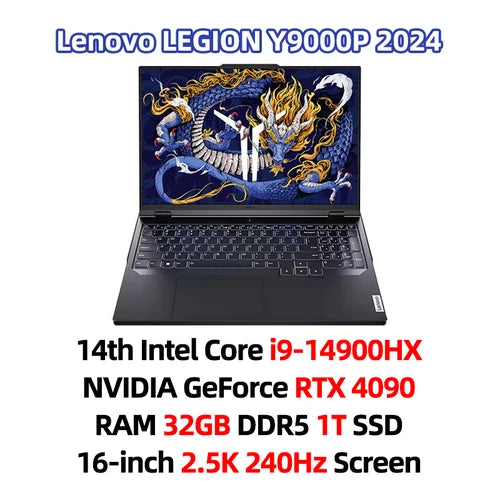 Lenovo Legion Y9000P 2024 E-sports Gaming Laptop Intel Core i9-14900HX RTX 4060/RTX 4090 16 inch 2.5K 240Hz Game Notebook PC